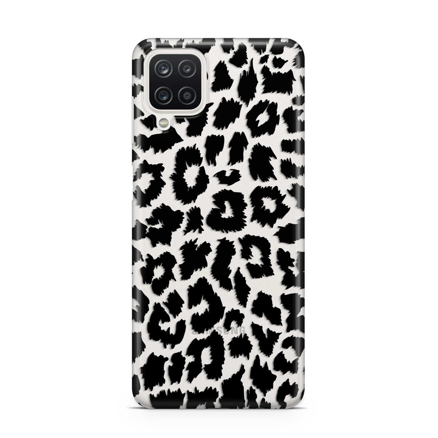 Black White Leopard Print Samsung M12 Case