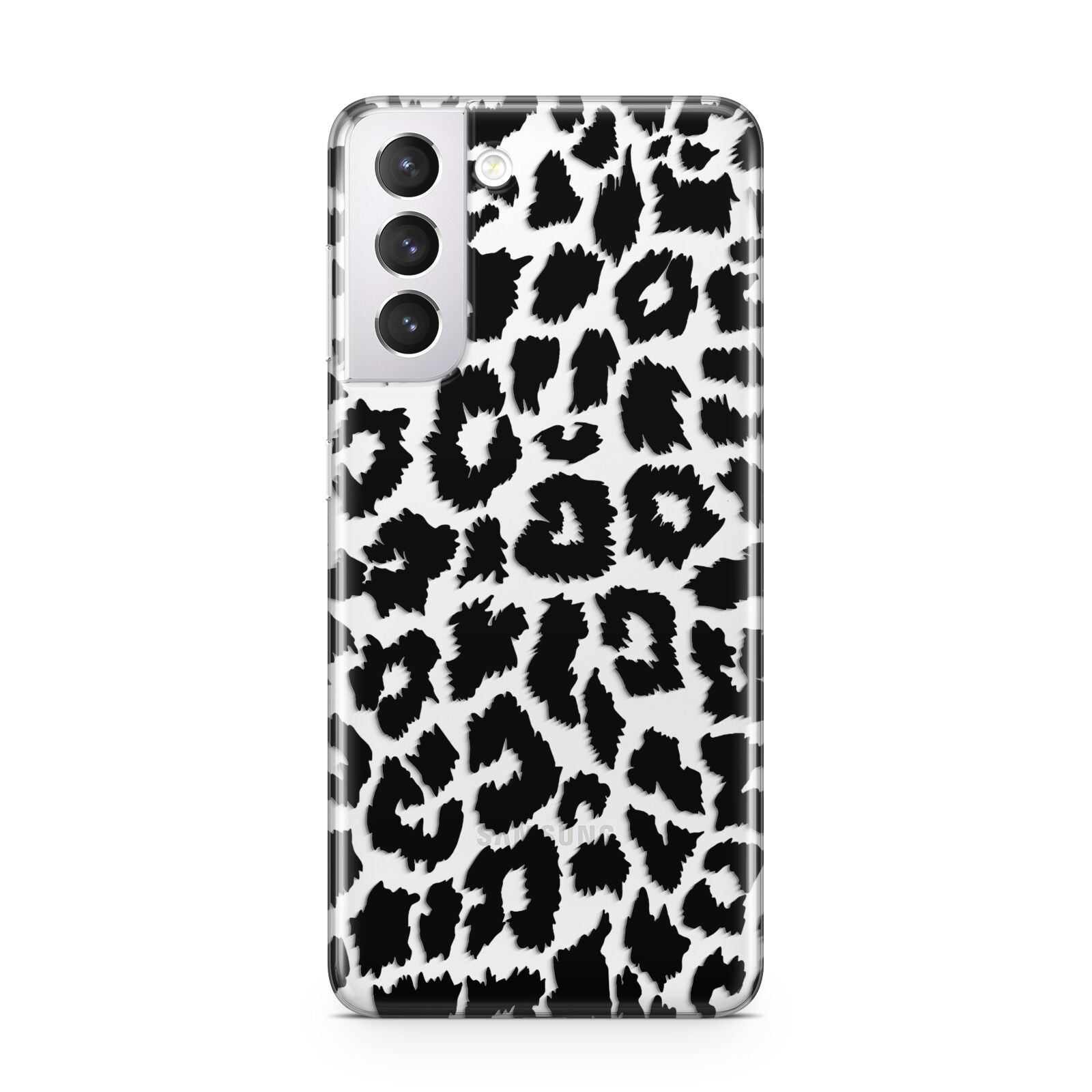 Black White Leopard Print Samsung S21 Case