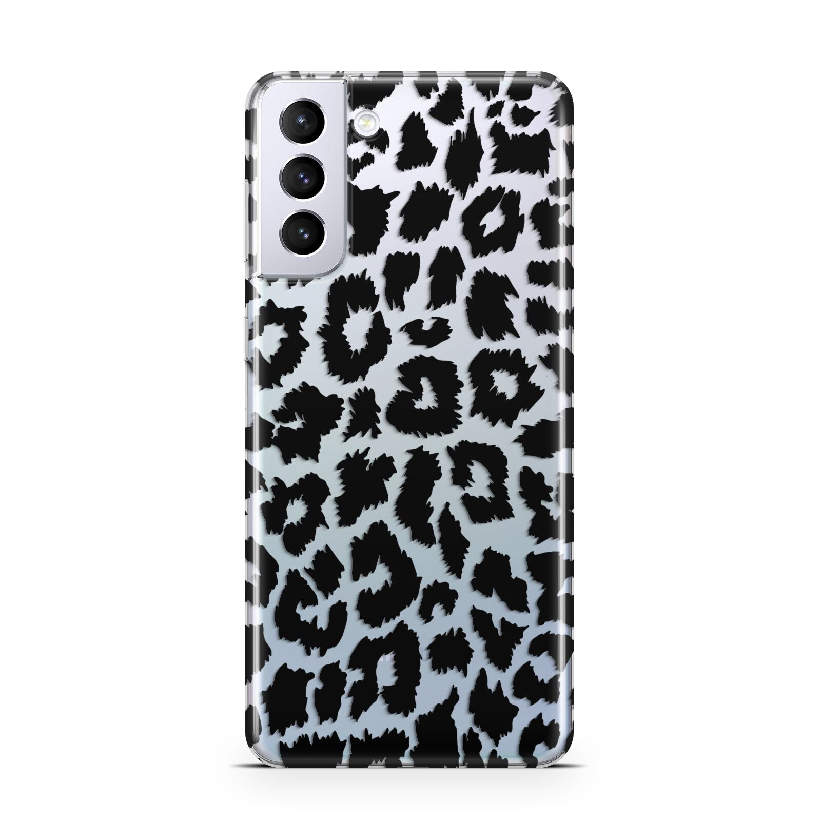 Black White Leopard Print Samsung S21 Plus Case