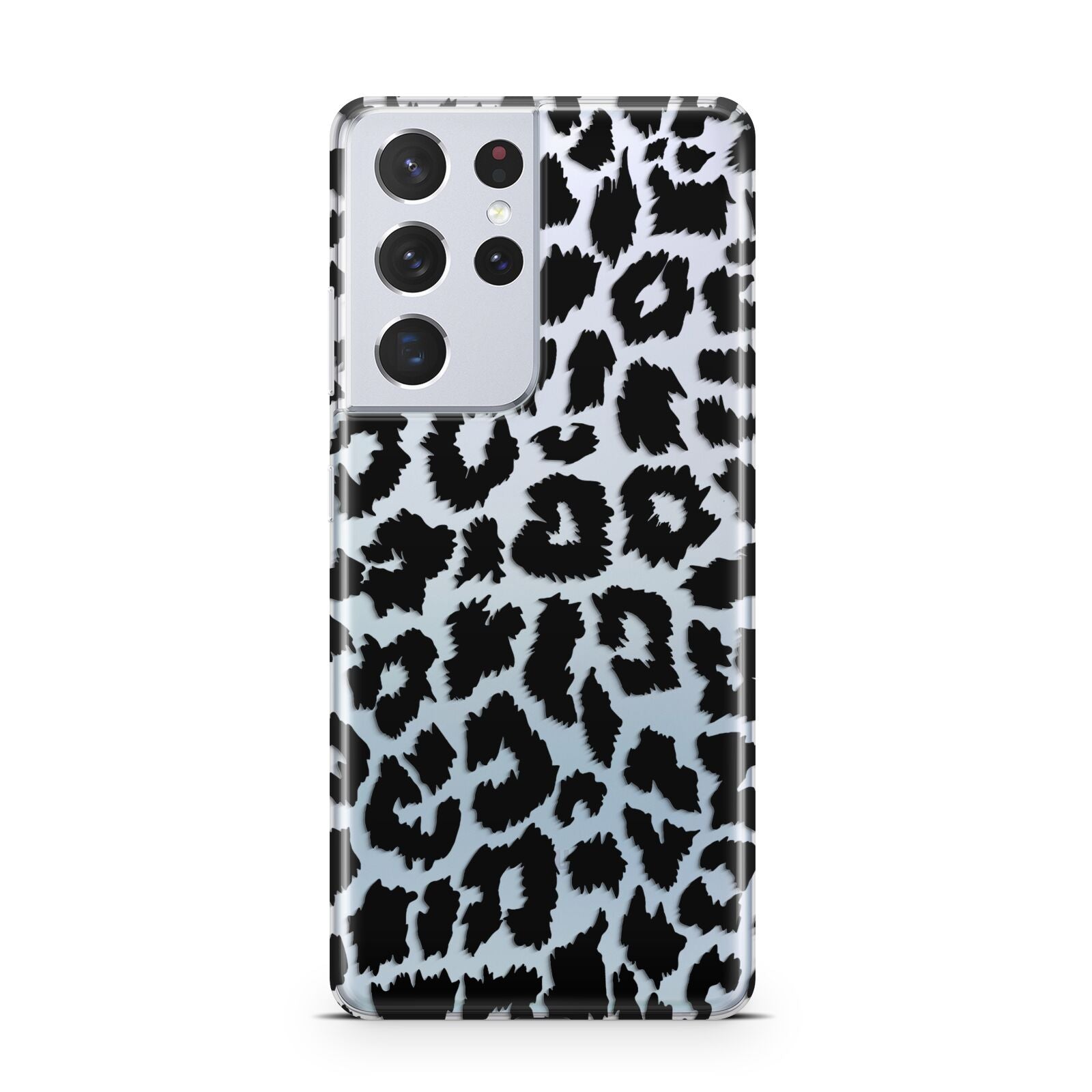 Black White Leopard Print Samsung S21 Ultra Case