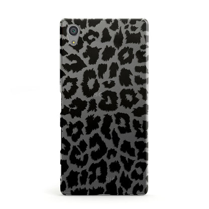 Black White Leopard Print Sony Xperia Case