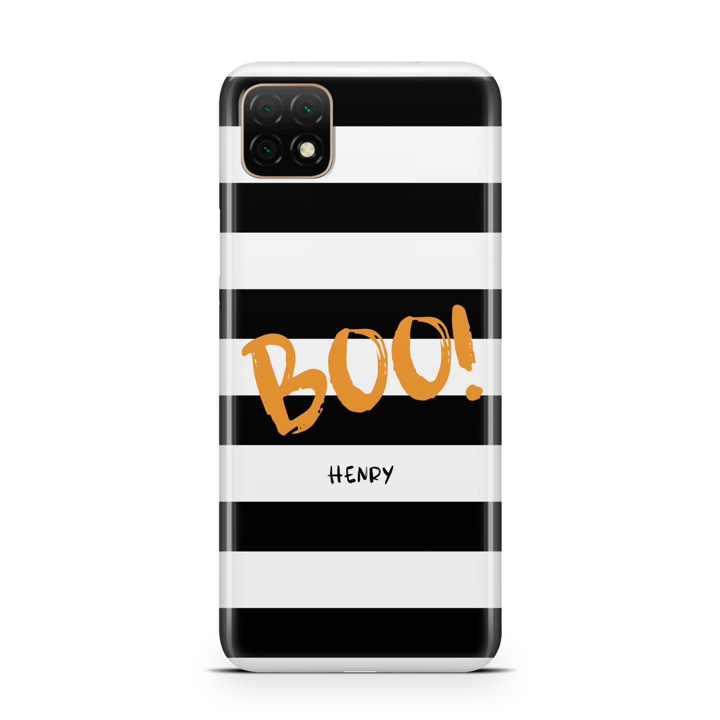 Black White Striped Boo Huawei Enjoy 20 Phone Case