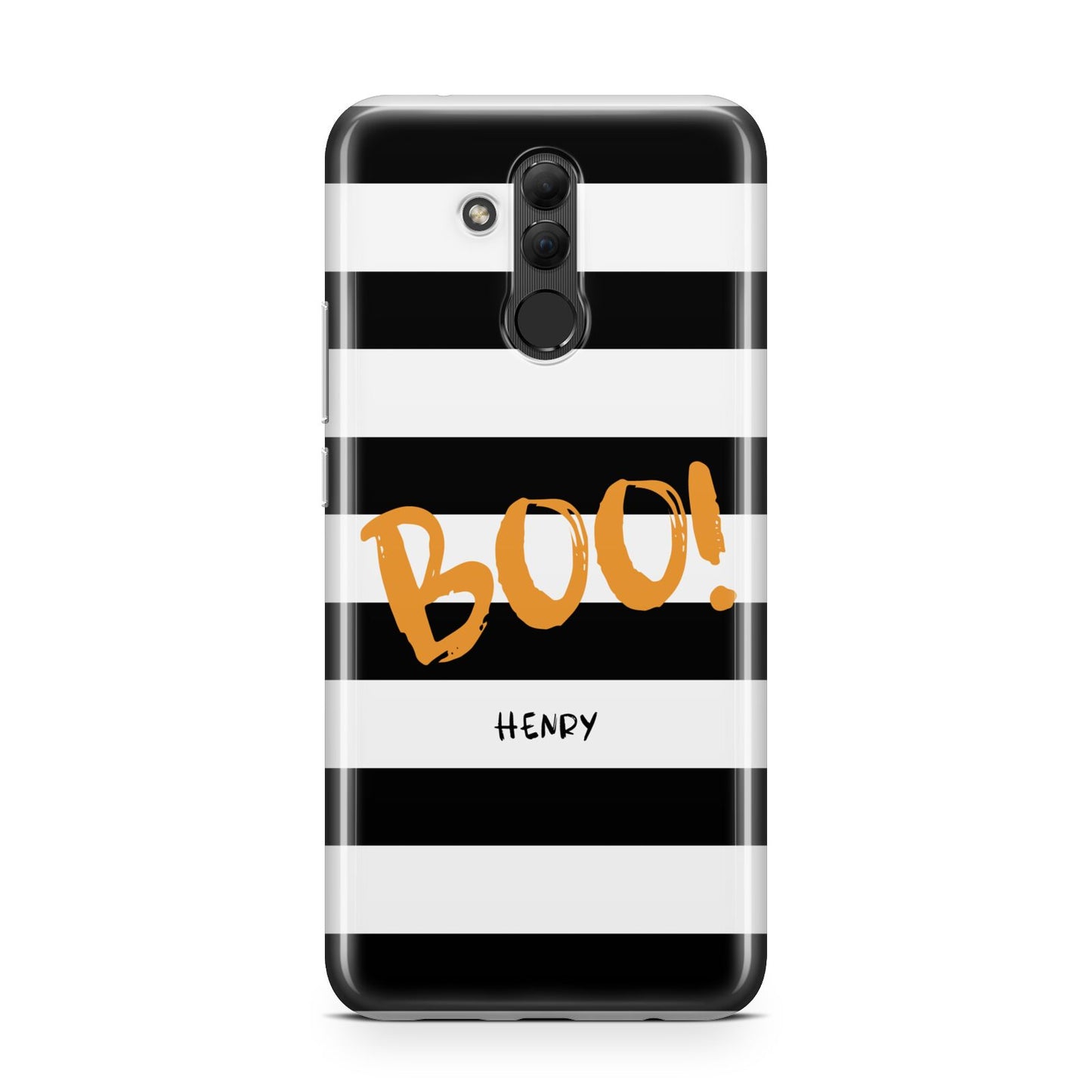 Black White Striped Boo Huawei Mate 20 Lite