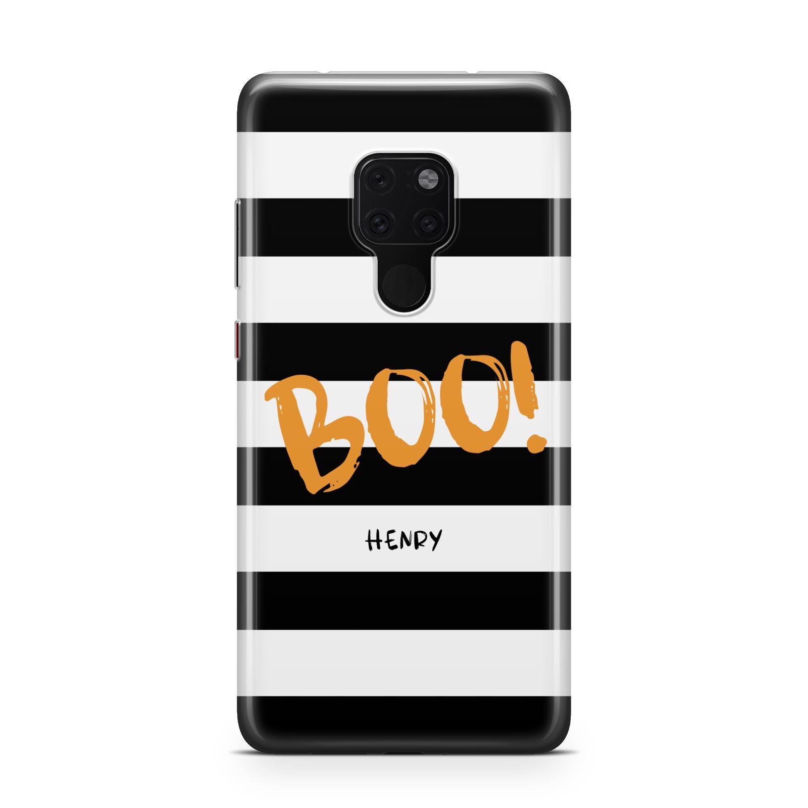 Black White Striped Boo Huawei Mate 20 Phone Case