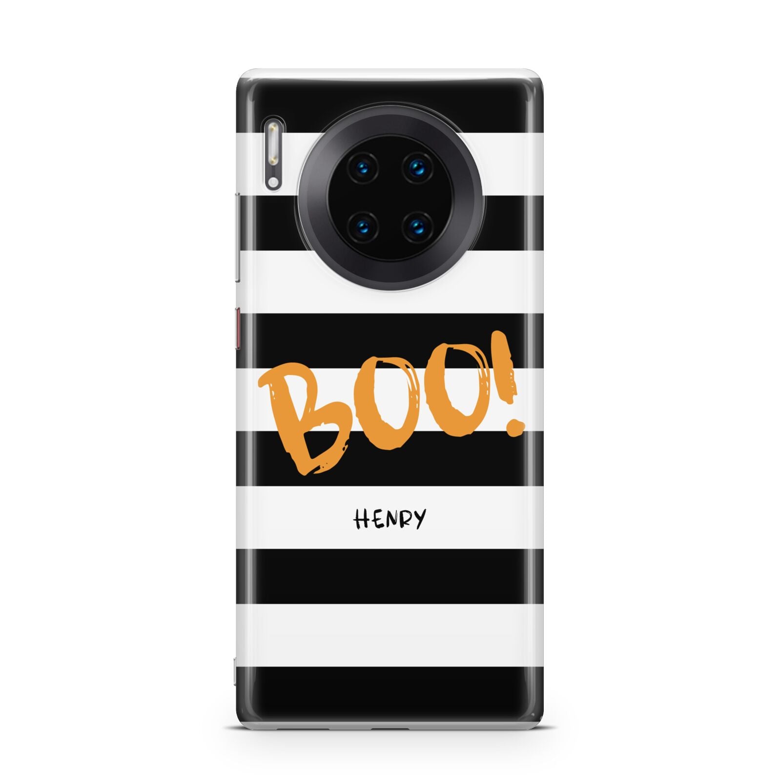 Black White Striped Boo Huawei Mate 30 Pro Phone Case