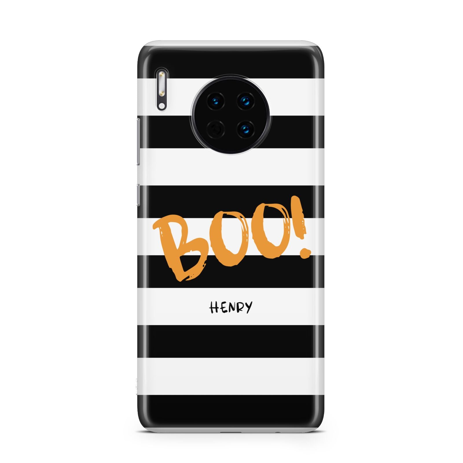 Black White Striped Boo Huawei Mate 30