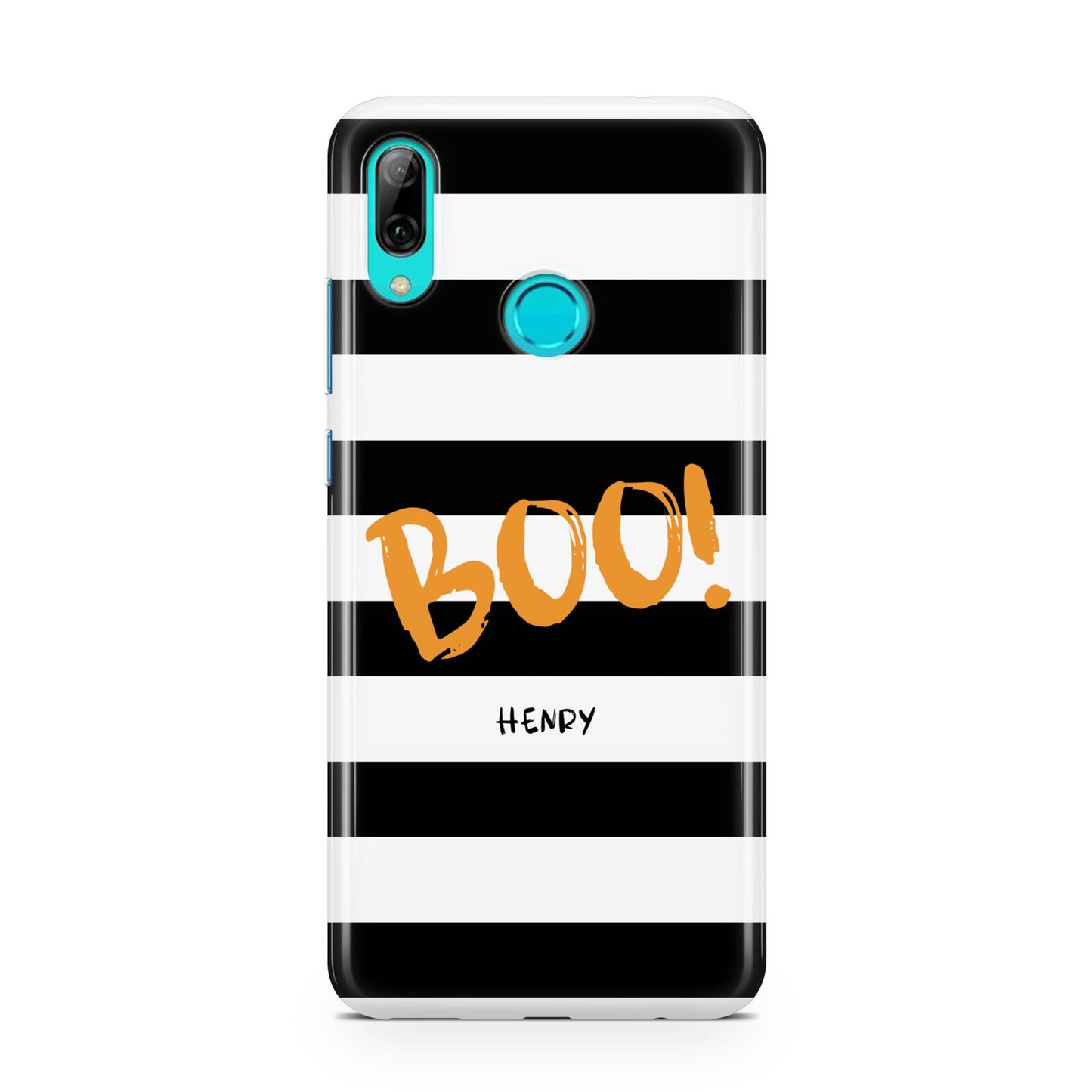 Black White Striped Boo Huawei P Smart 2019 Case