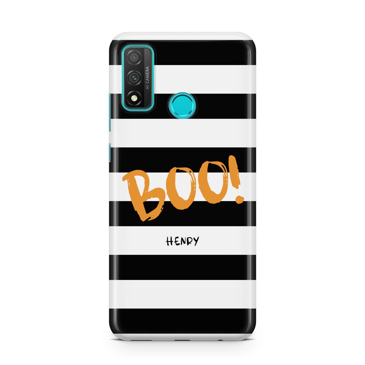 Black White Striped Boo Huawei P Smart 2020