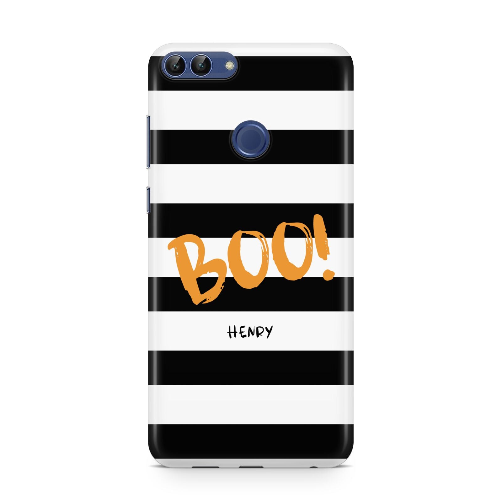 Black White Striped Boo Huawei P Smart Case