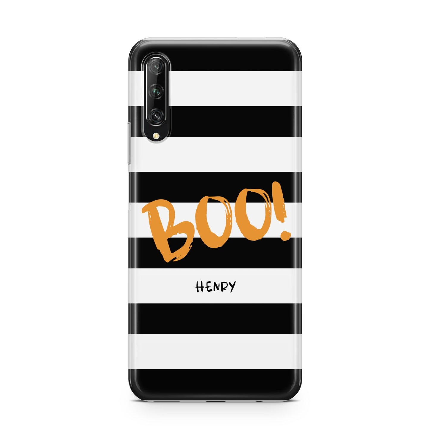 Black White Striped Boo Huawei P Smart Pro 2019