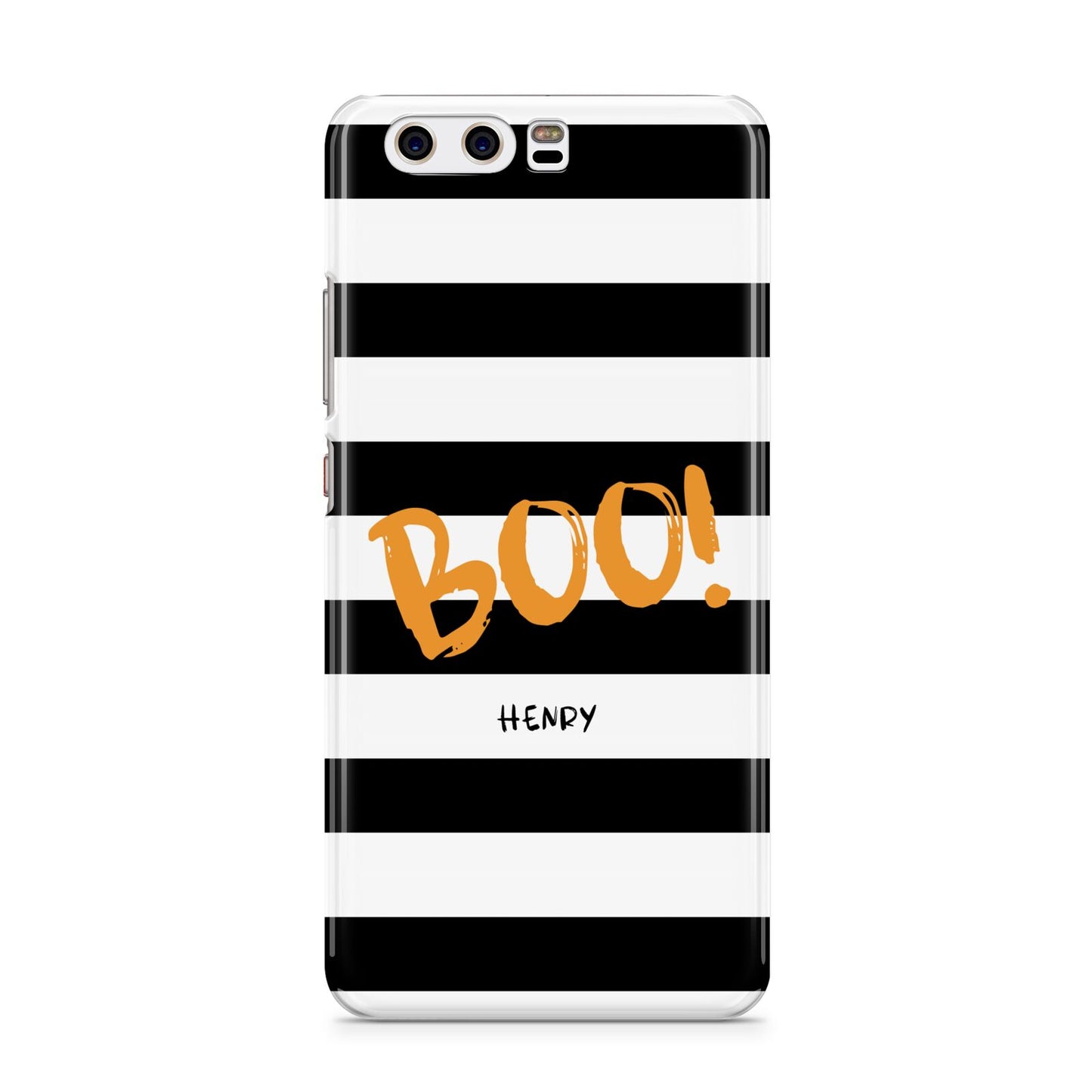 Black White Striped Boo Huawei P10 Phone Case