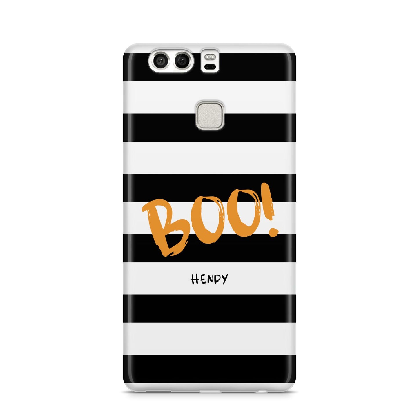 Black White Striped Boo Huawei P9 Case