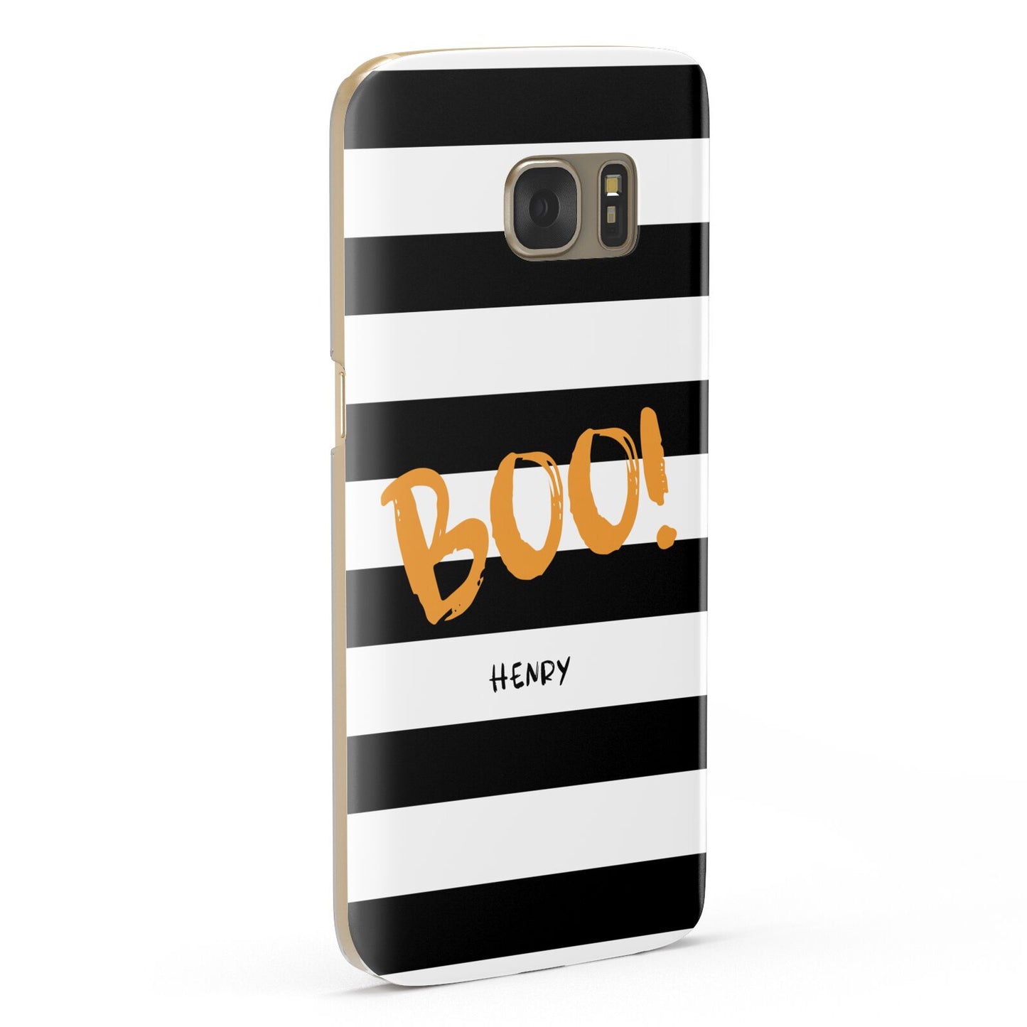 Black White Striped Boo Samsung Galaxy Case Fourty Five Degrees