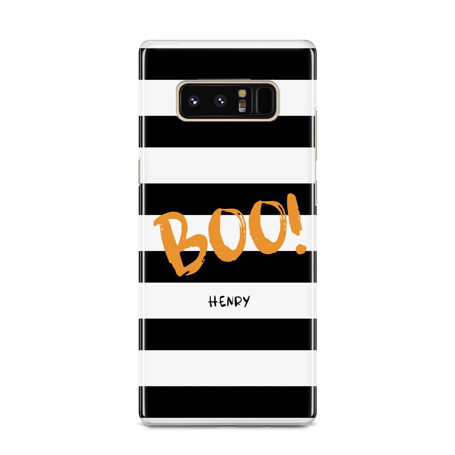 Black White Striped Boo Samsung Galaxy Note 8 Case