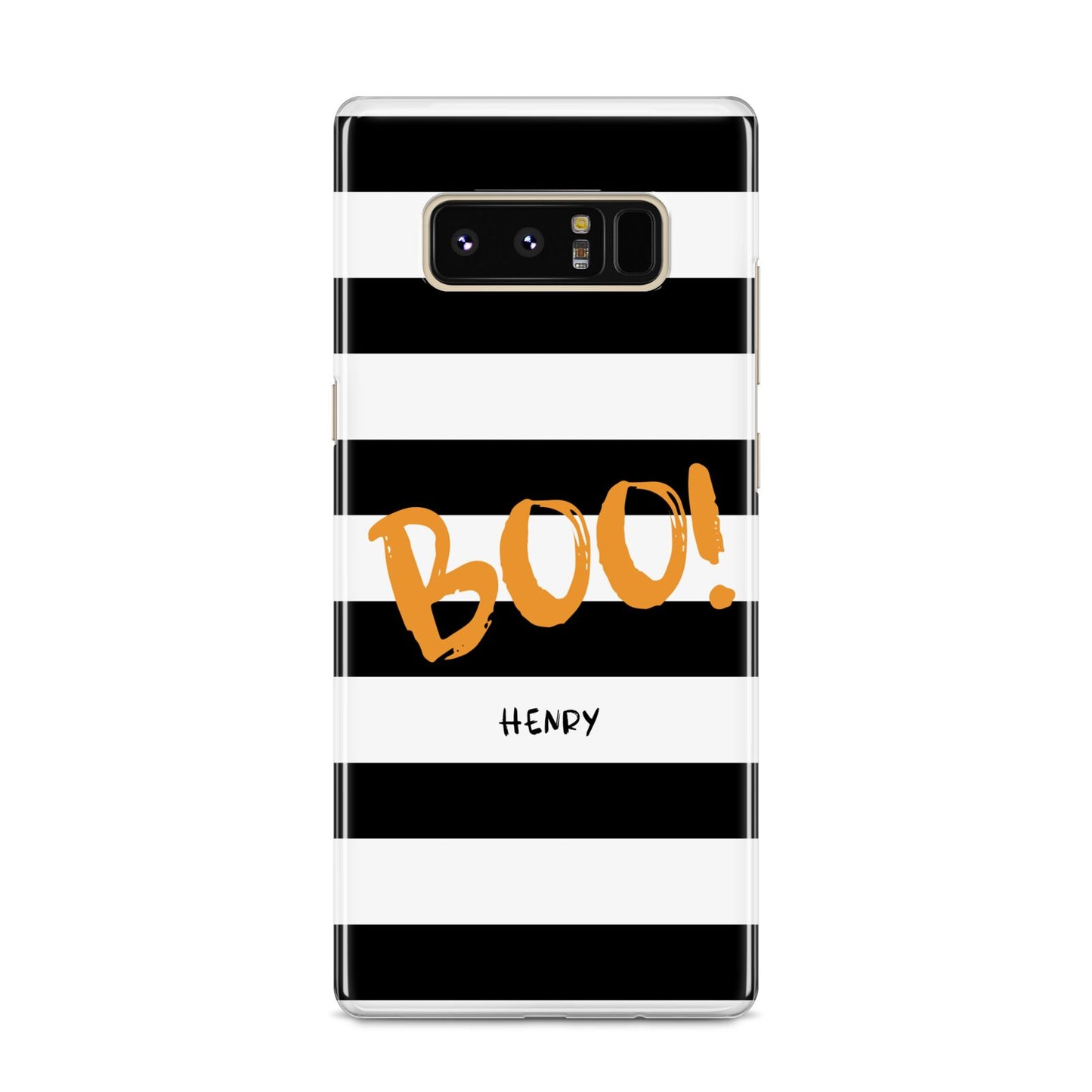 Black White Striped Boo Samsung Galaxy S8 Case