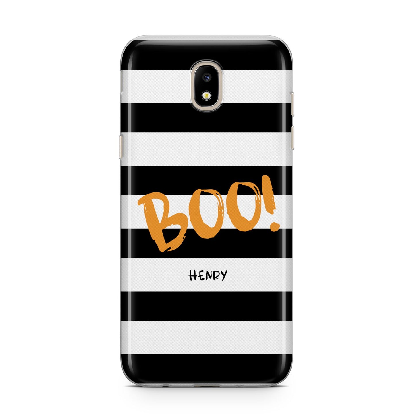 Black White Striped Boo Samsung J5 2017 Case