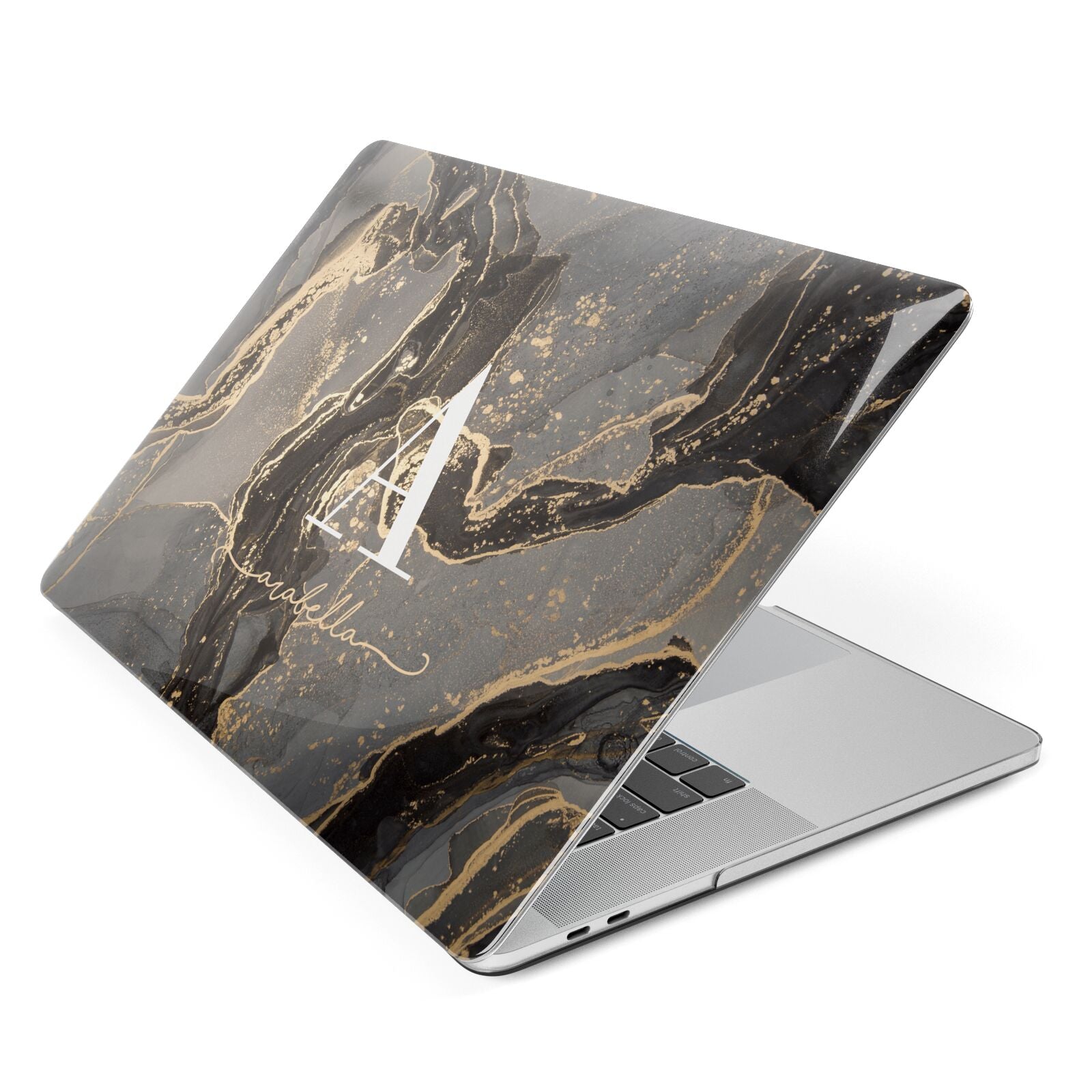 Black and Gold Marble Macbook Case