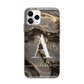 Black and Gold Marble Apple iPhone 11 Pro Max in Silver with Bumper Case