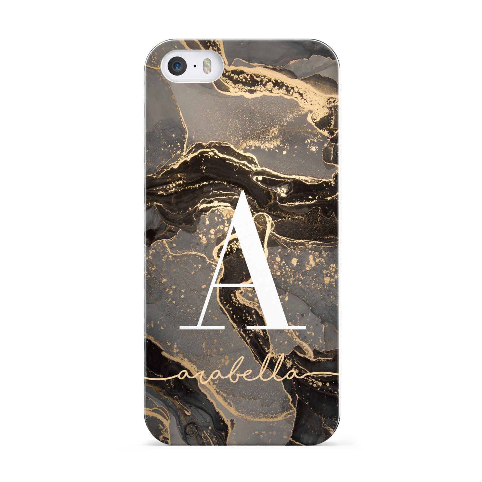 Black and Gold Marble Apple iPhone 5 Case