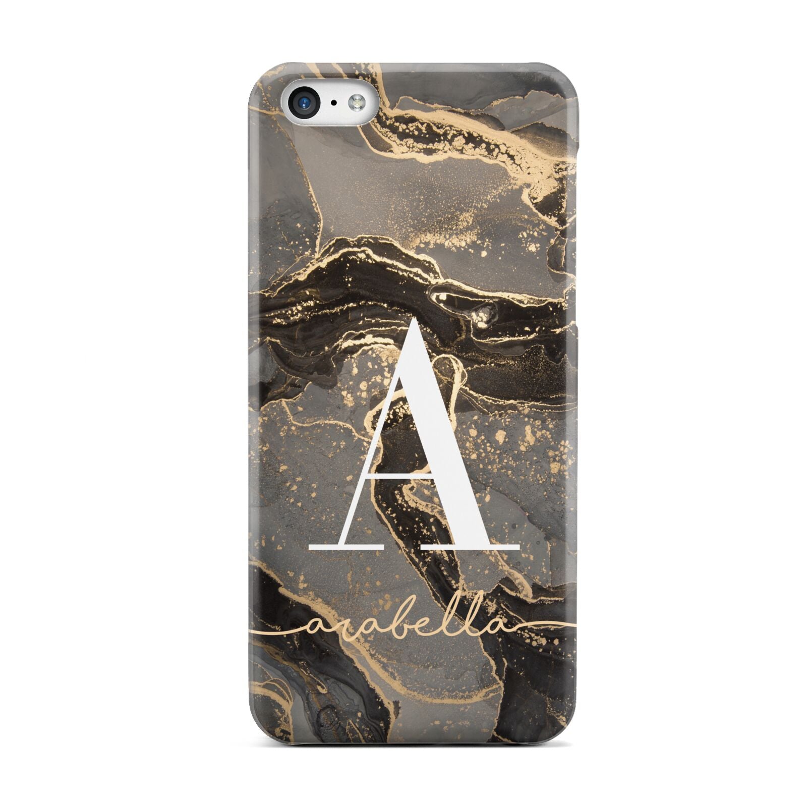 Black and Gold Marble Apple iPhone 5c Case