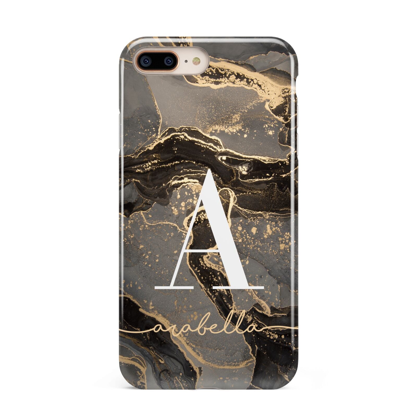 Black and Gold Marble Apple iPhone 7 8 Plus 3D Tough Case
