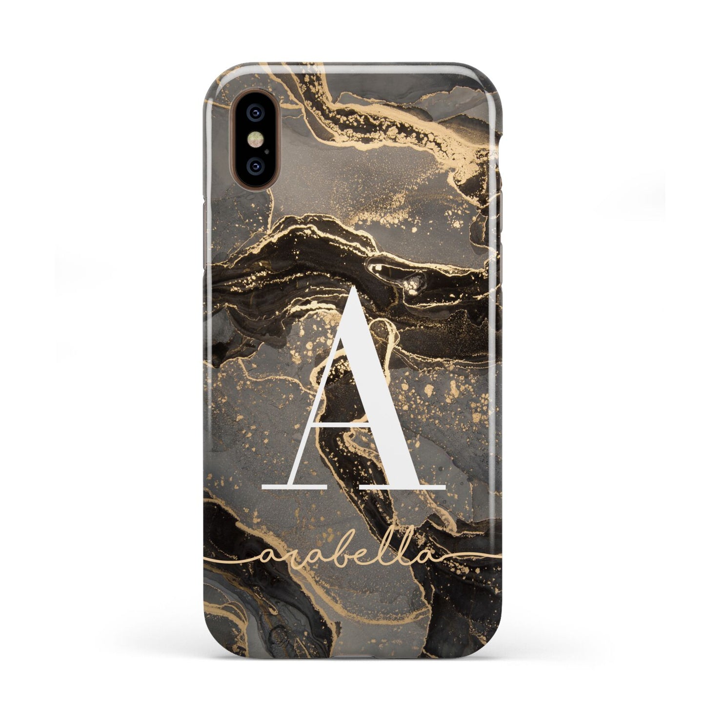 Black and Gold Marble Apple iPhone XS 3D Tough