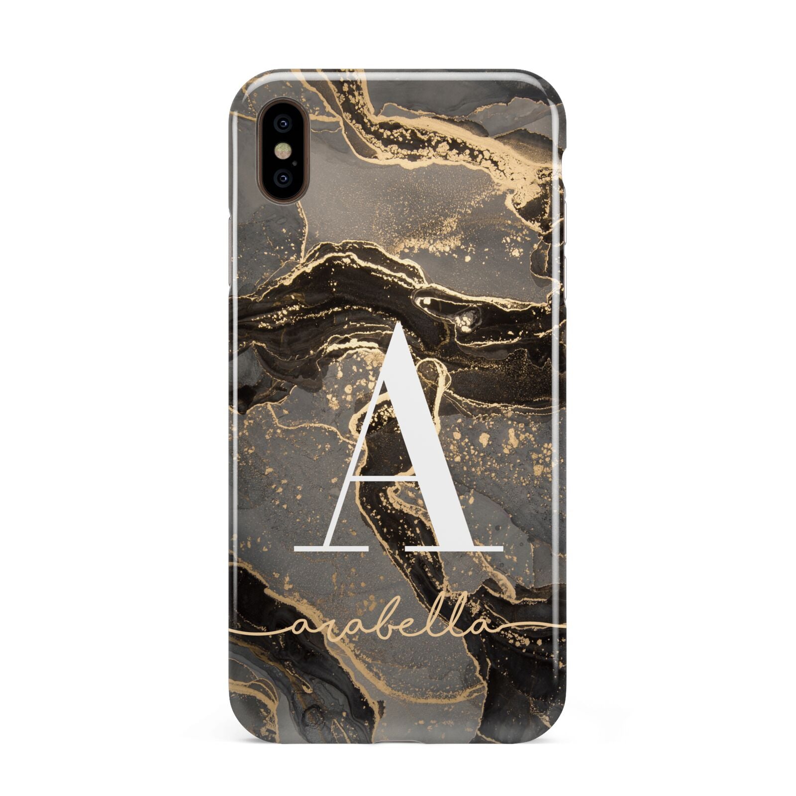 Black and Gold Marble Apple iPhone Xs Max 3D Tough Case