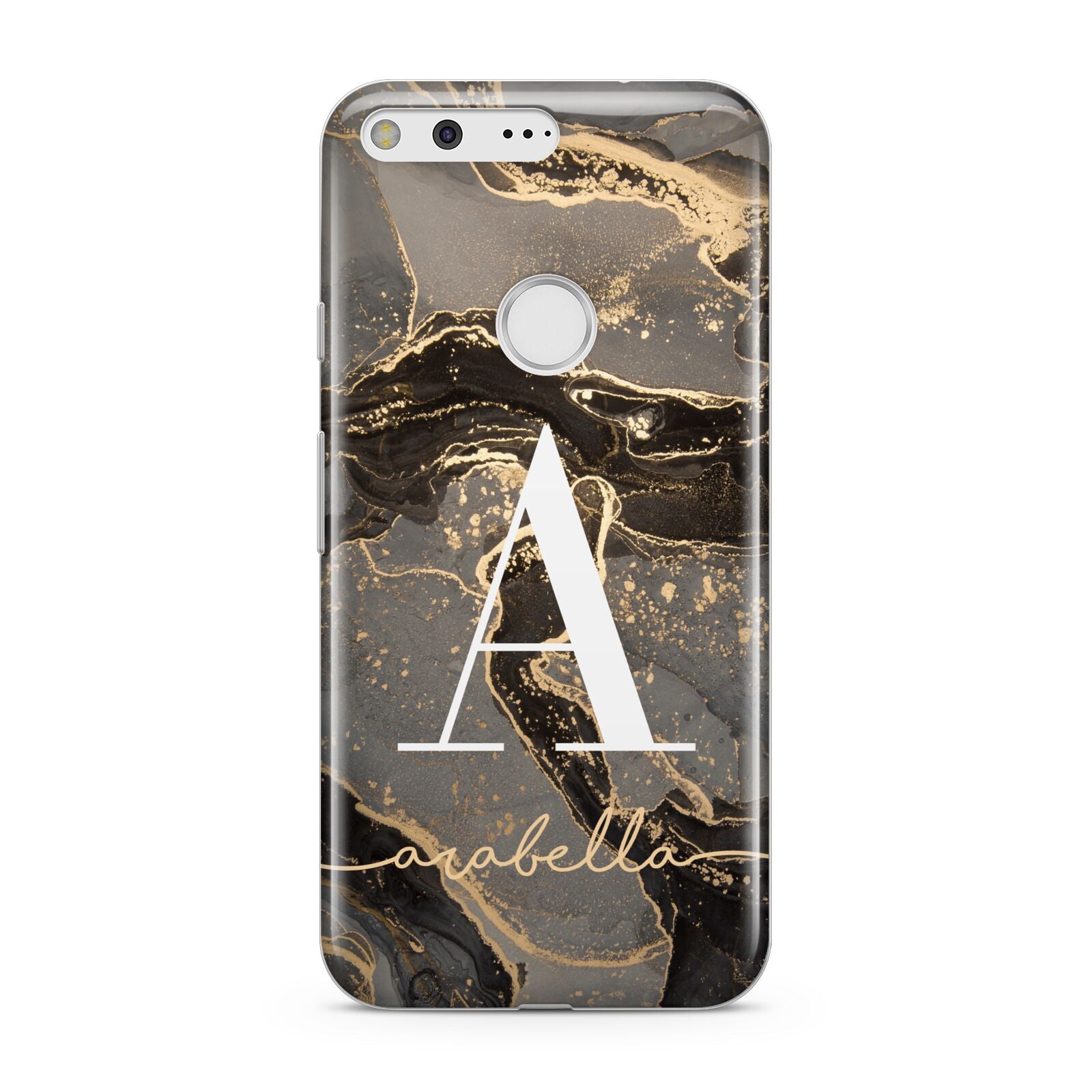 Black and Gold Marble Google Pixel Case