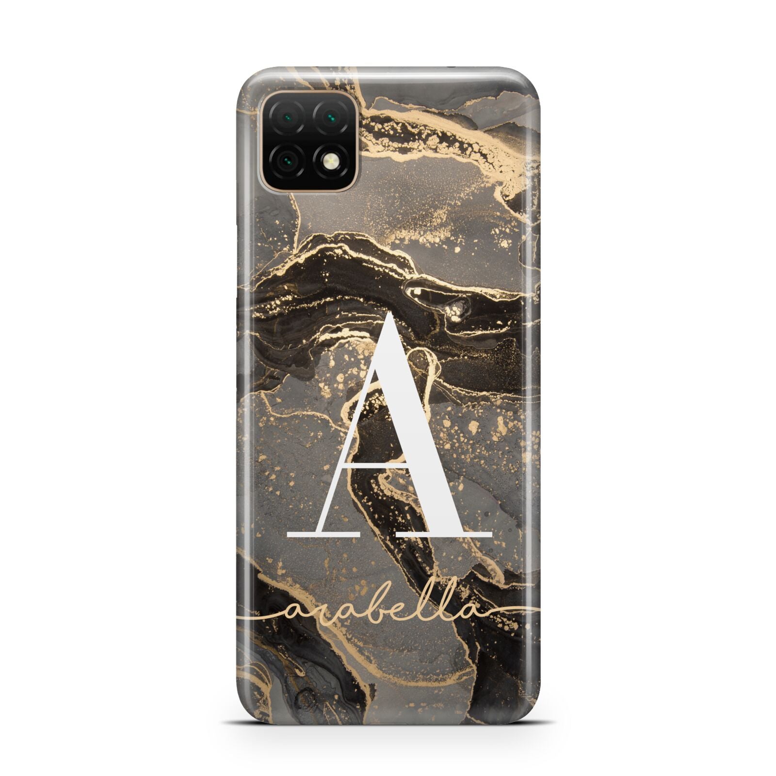 Black and Gold Marble Huawei Enjoy 20 Phone Case