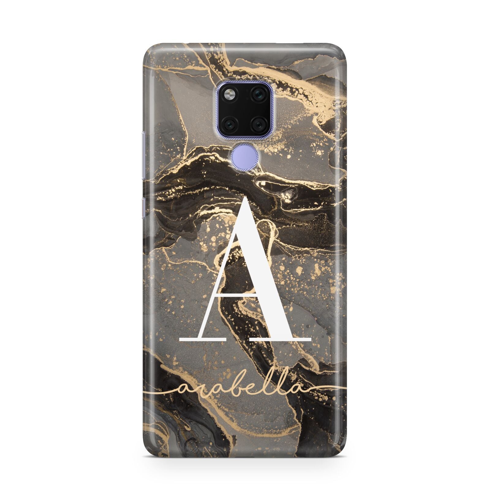 Black and Gold Marble Huawei Mate 20X Phone Case