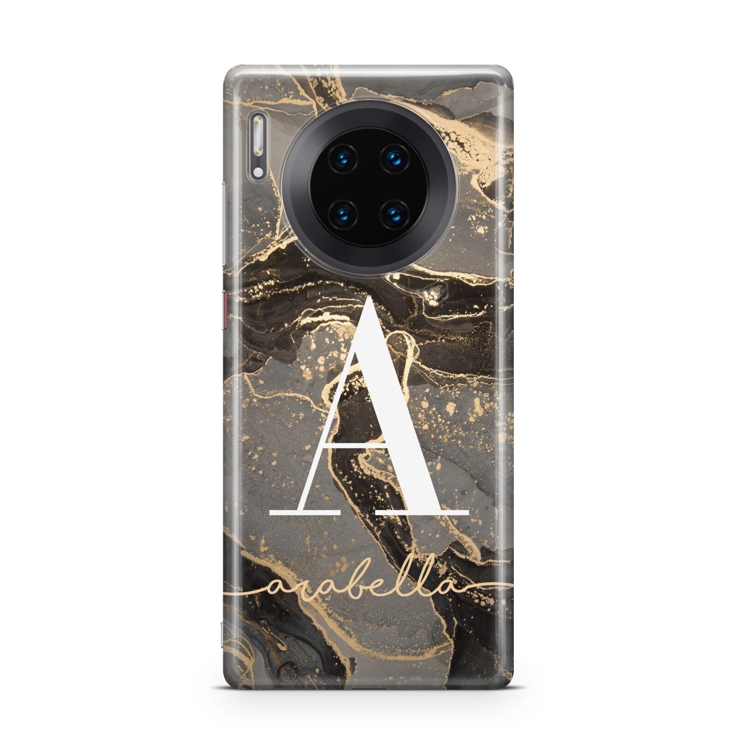 Black and Gold Marble Huawei Mate 30 Pro Phone Case