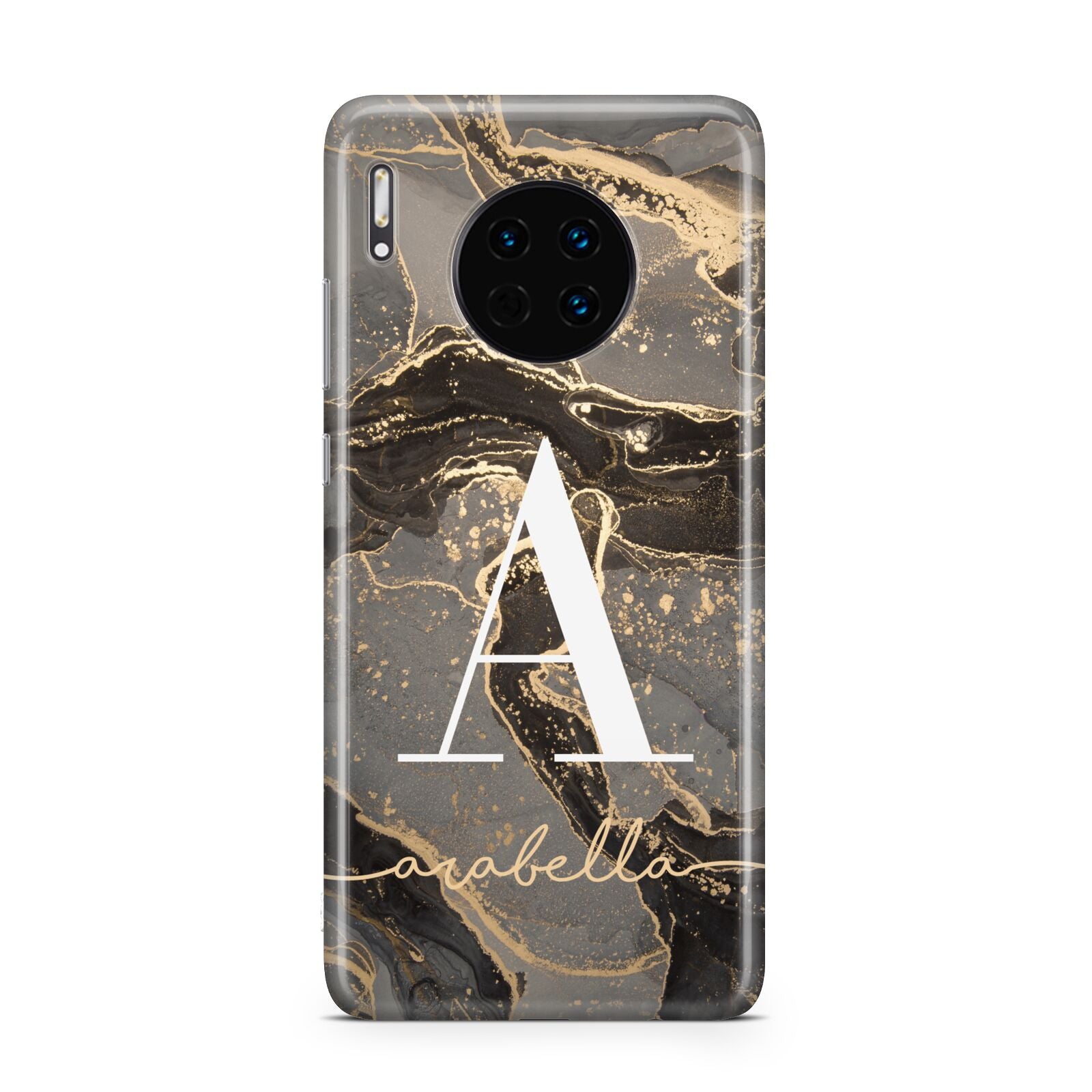 Black and Gold Marble Huawei Mate 30