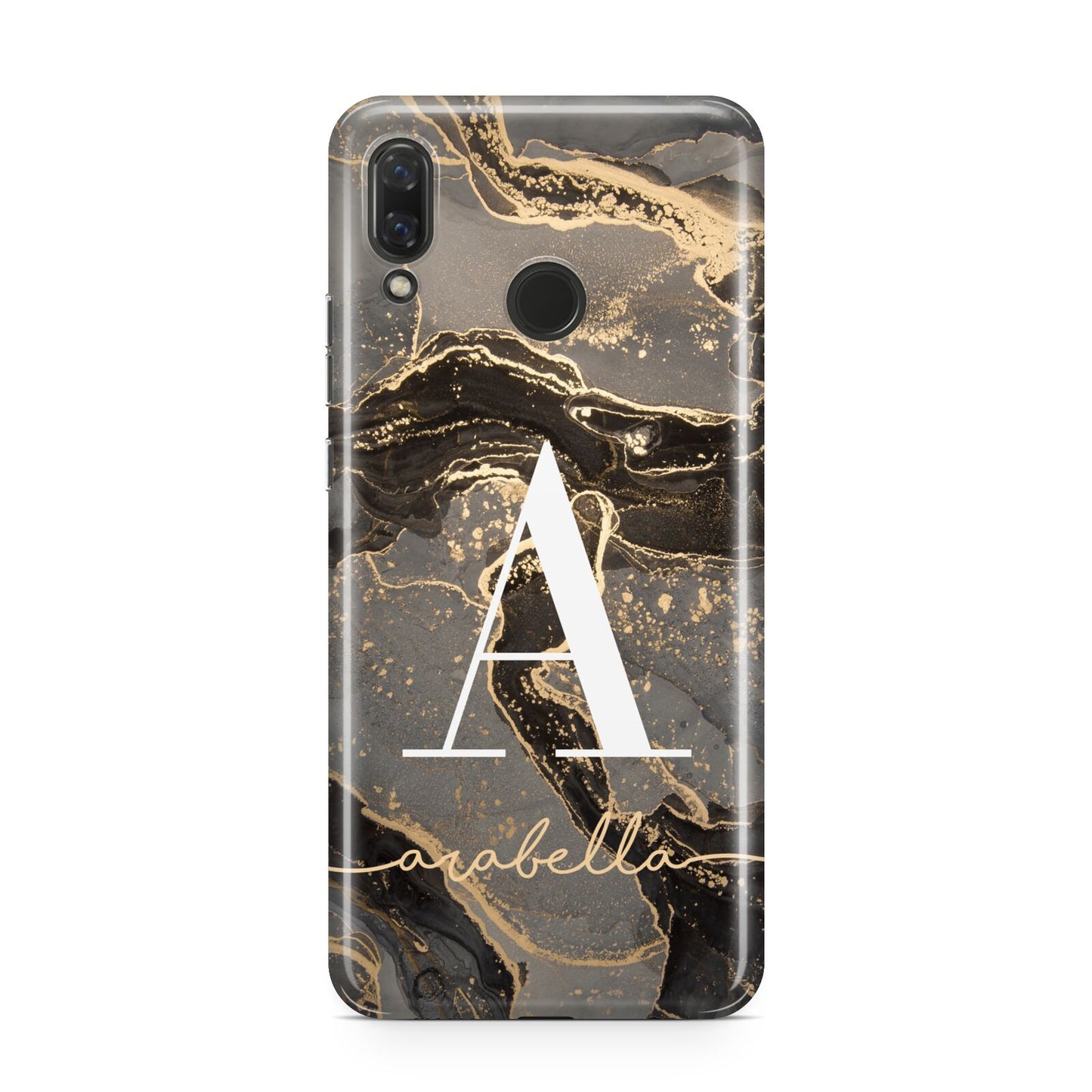 Black and Gold Marble Huawei Nova 3 Phone Case