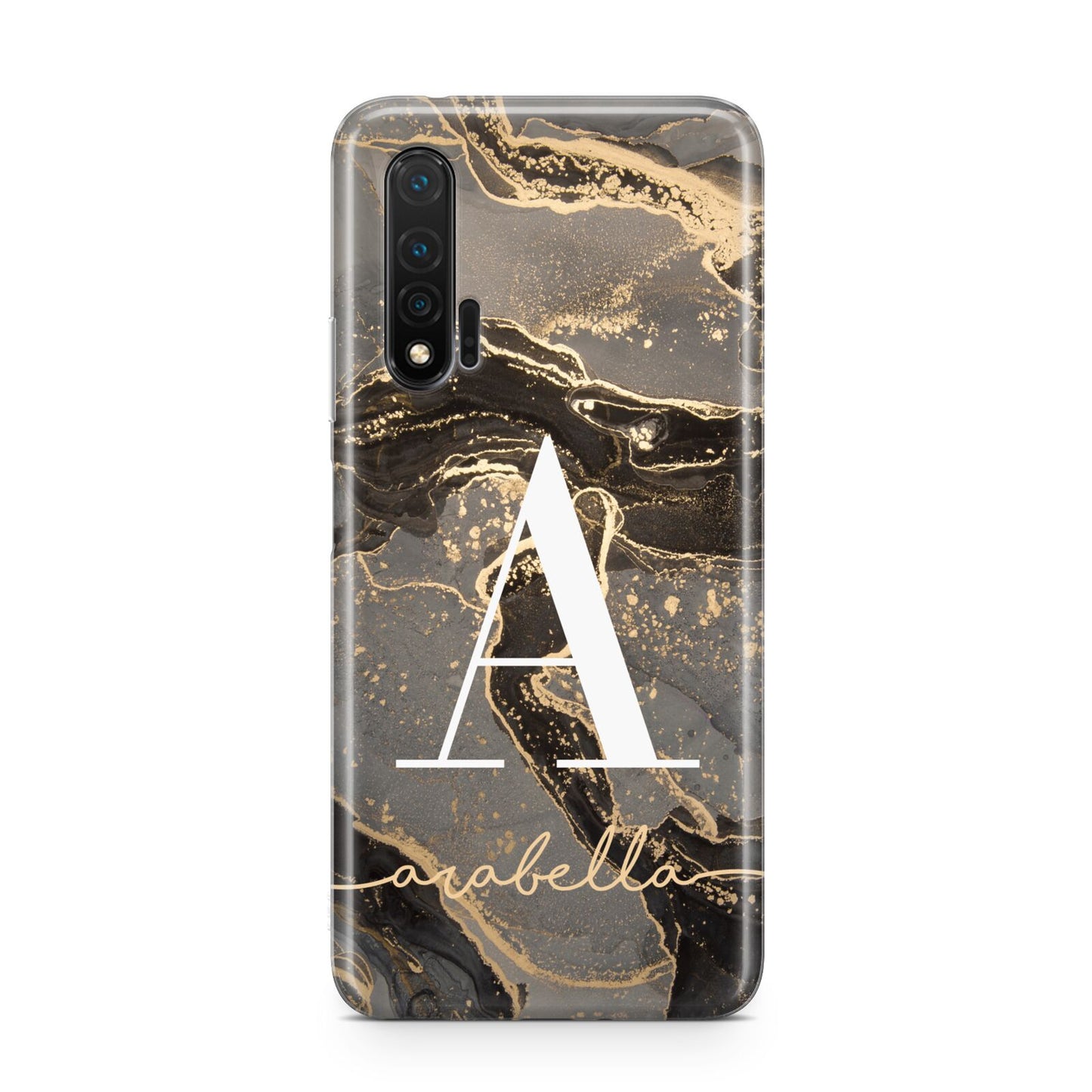 Black and Gold Marble Huawei Nova 6 Phone Case