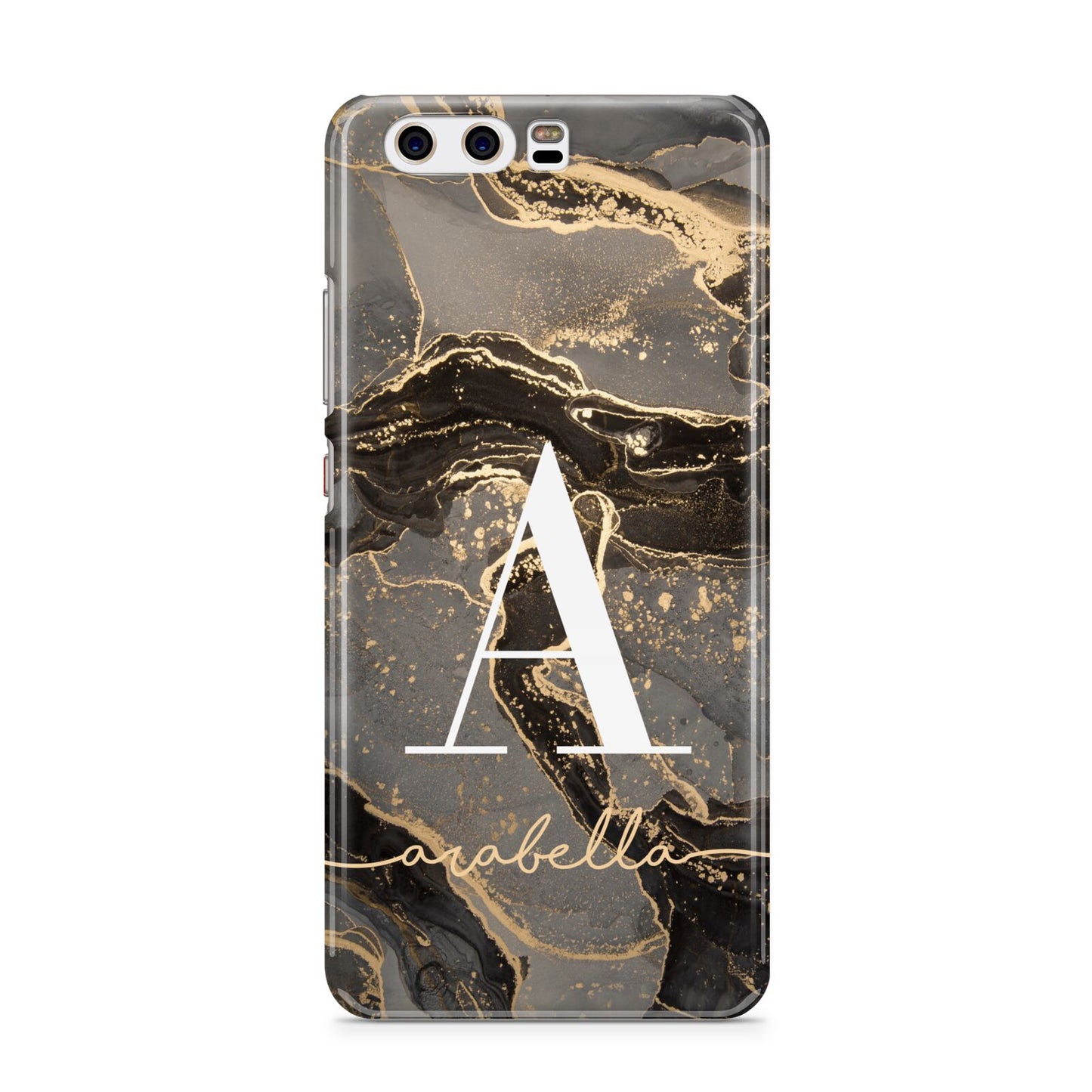 Black and Gold Marble Huawei P10 Phone Case