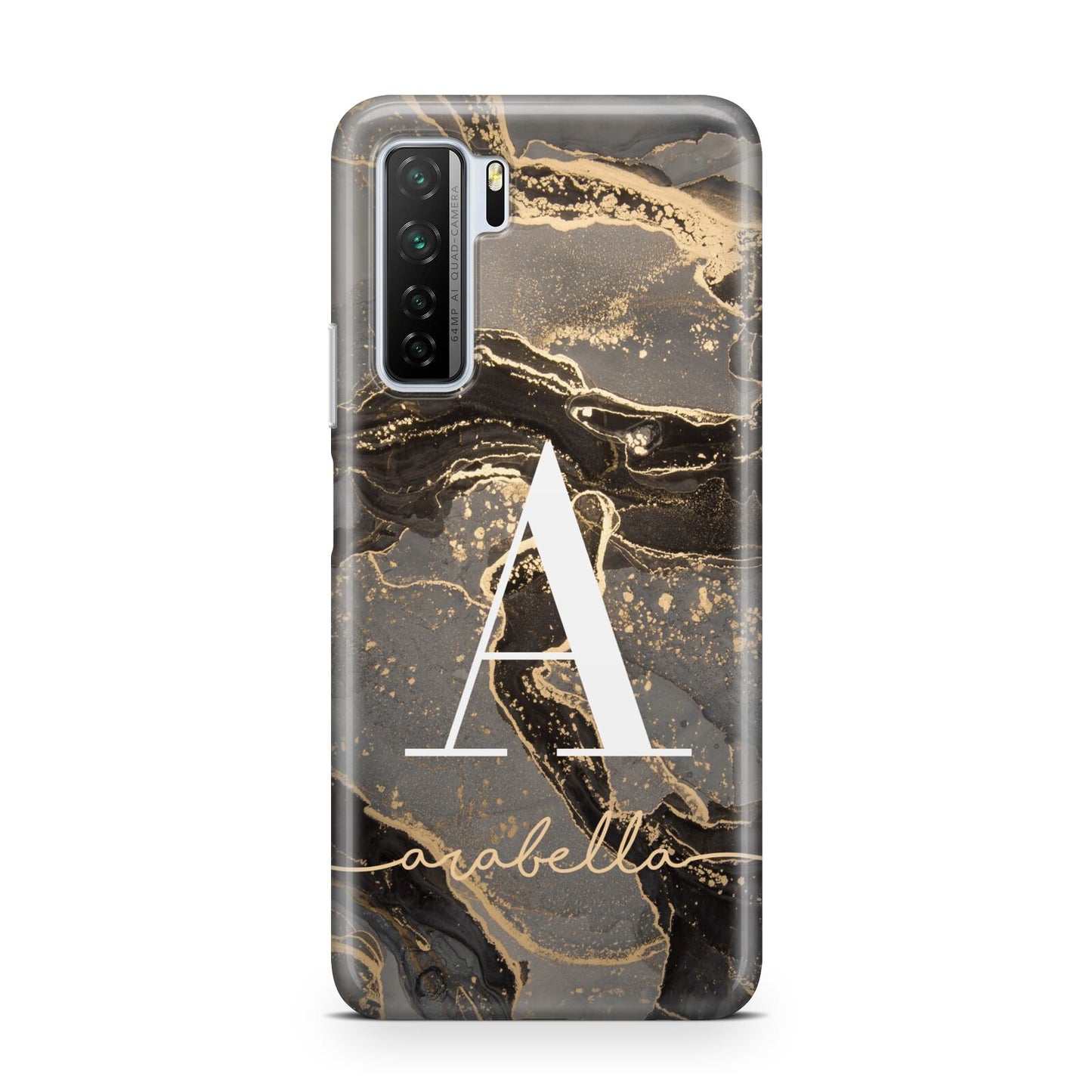 Black and Gold Marble Huawei P40 Lite 5G Phone Case