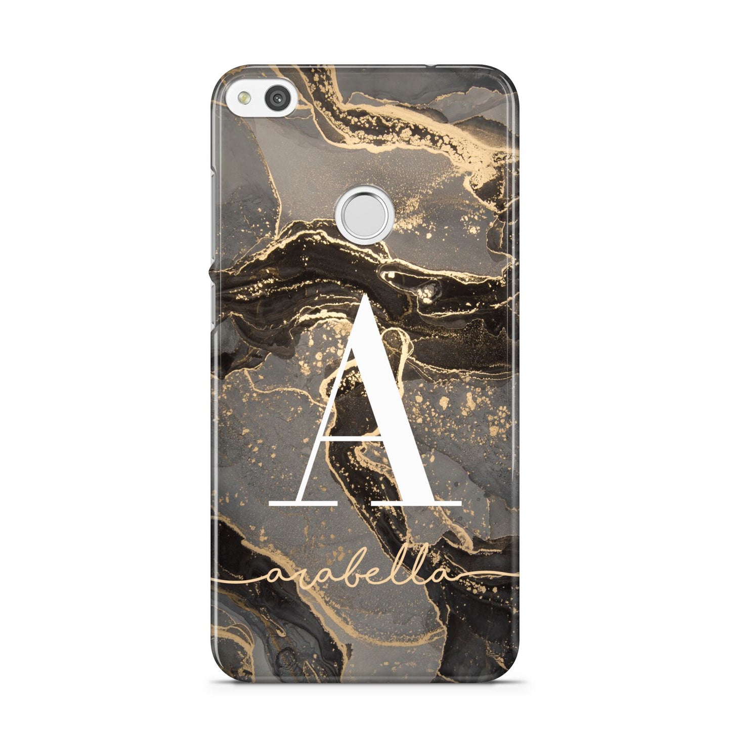 Black and Gold Marble Huawei P8 Lite Case