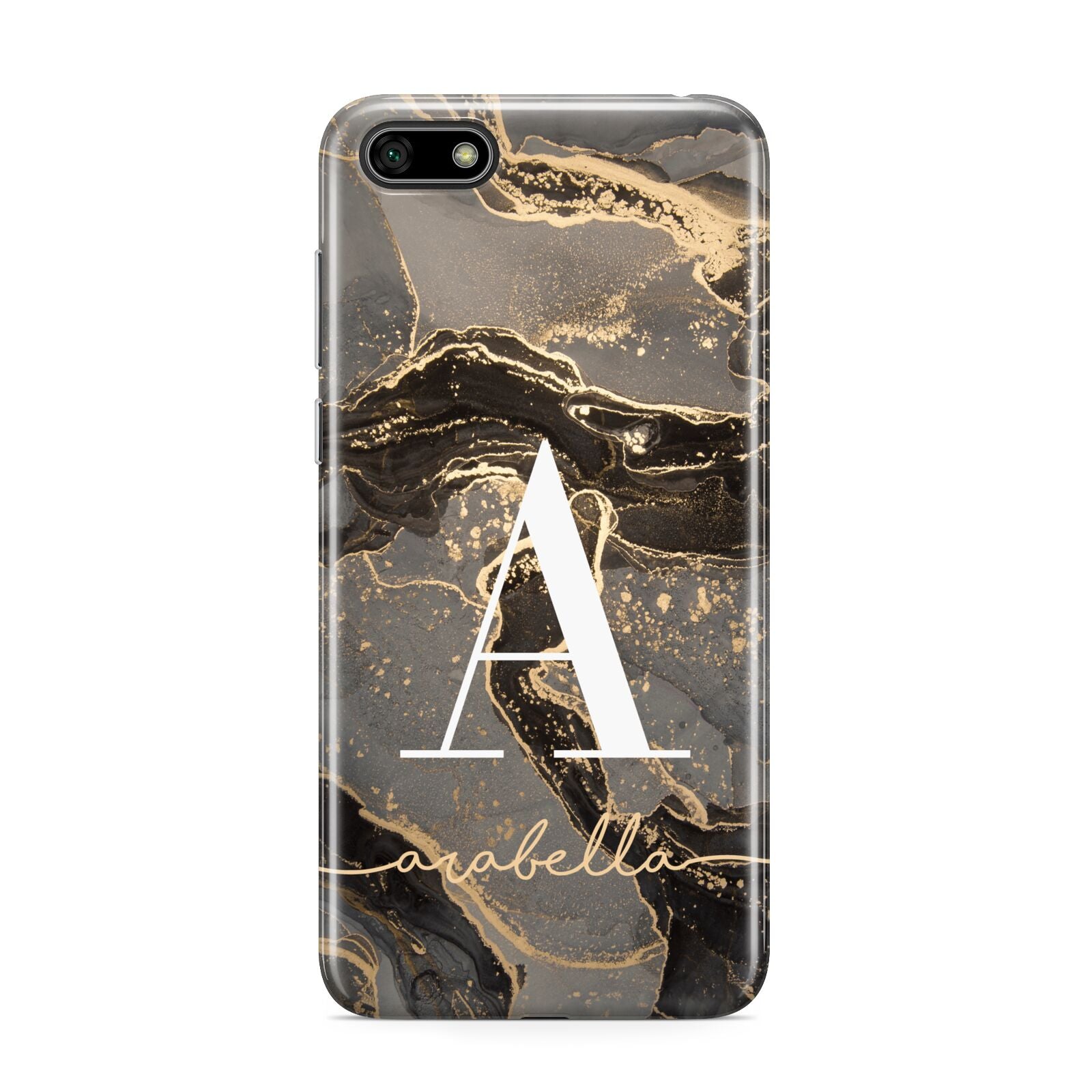 Black and Gold Marble Huawei Y5 Prime 2018 Phone Case