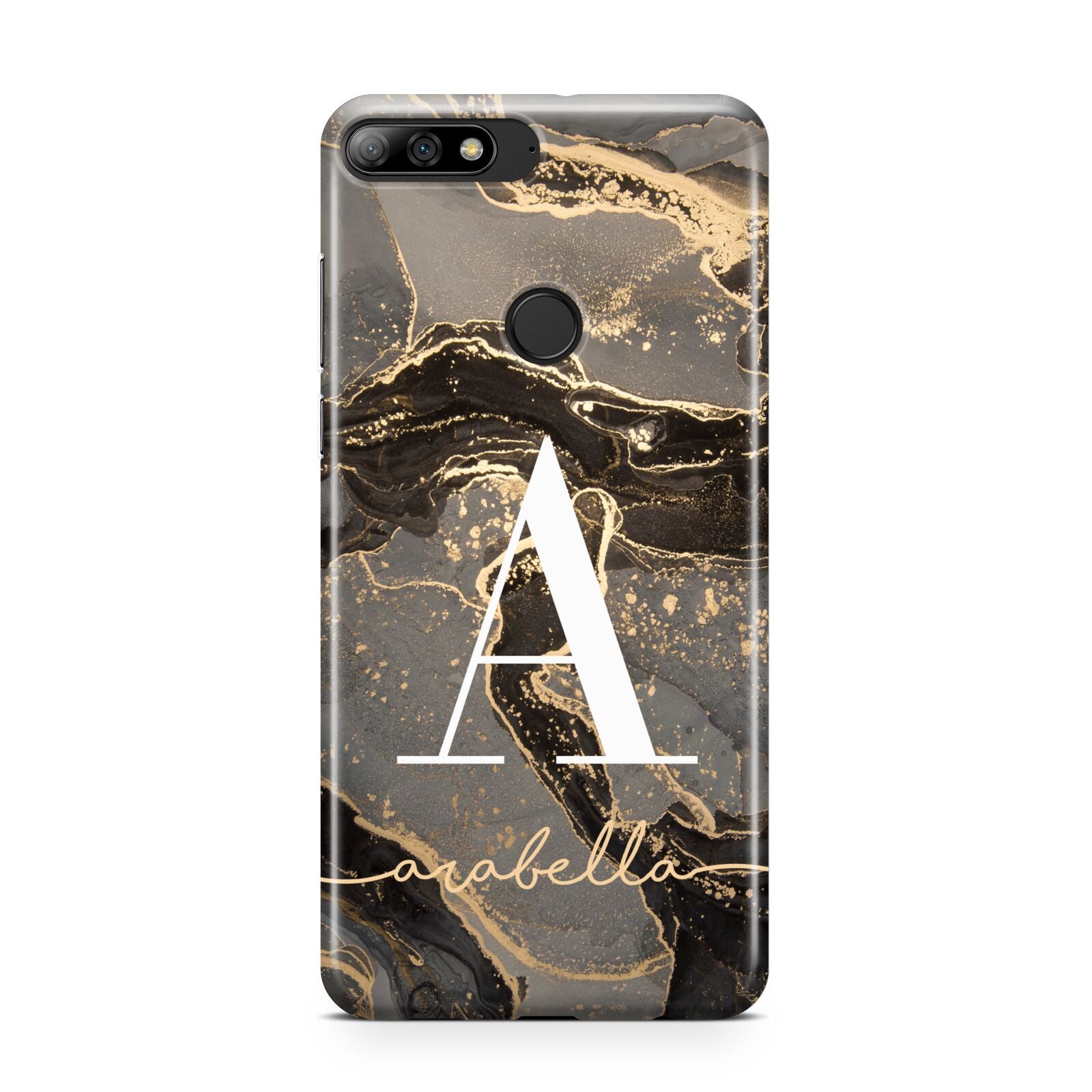 Black and Gold Marble Huawei Y7 2018