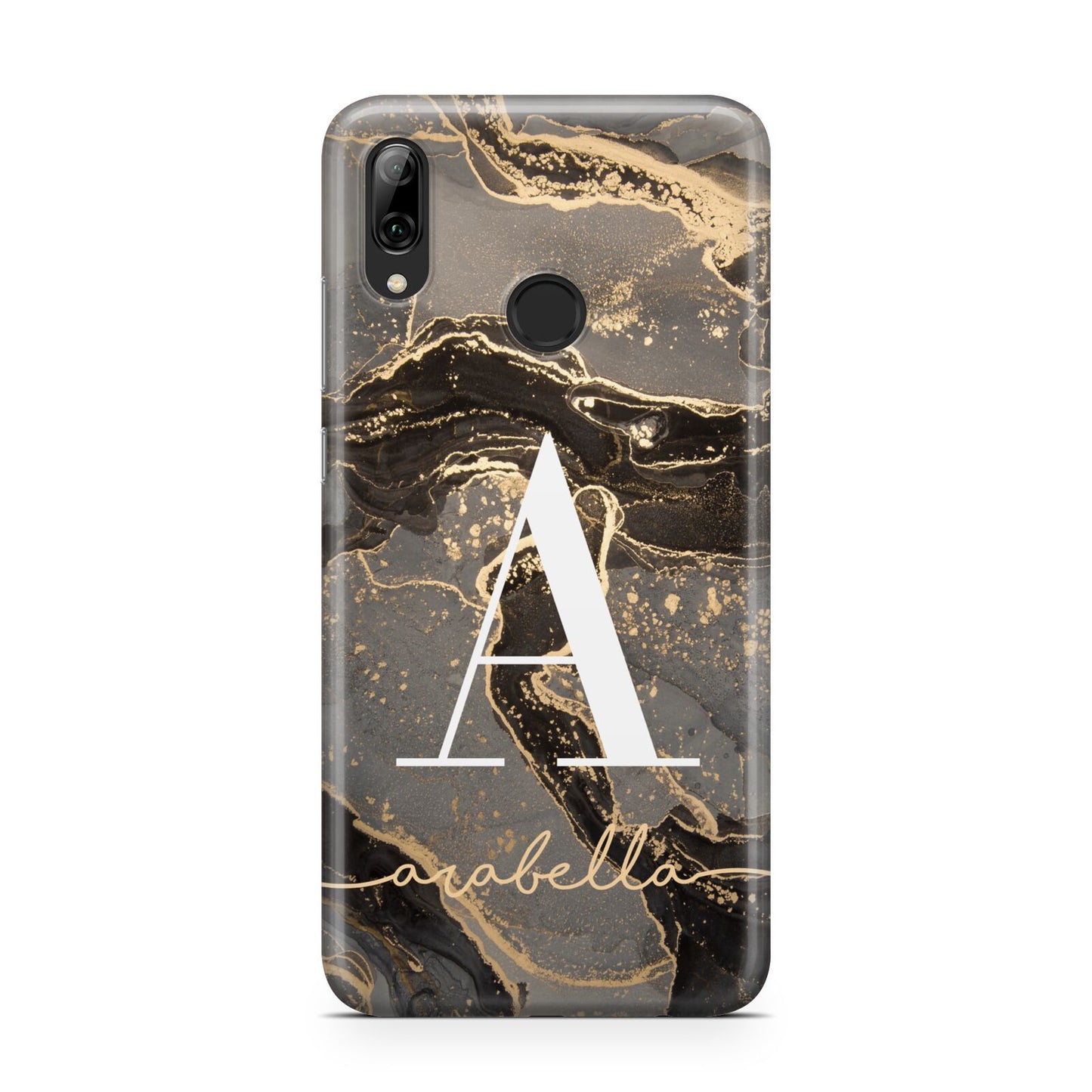 Black and Gold Marble Huawei Y7 2019