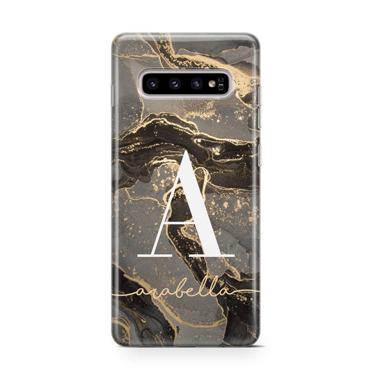 Black and Gold Marble Protective Samsung Galaxy Case