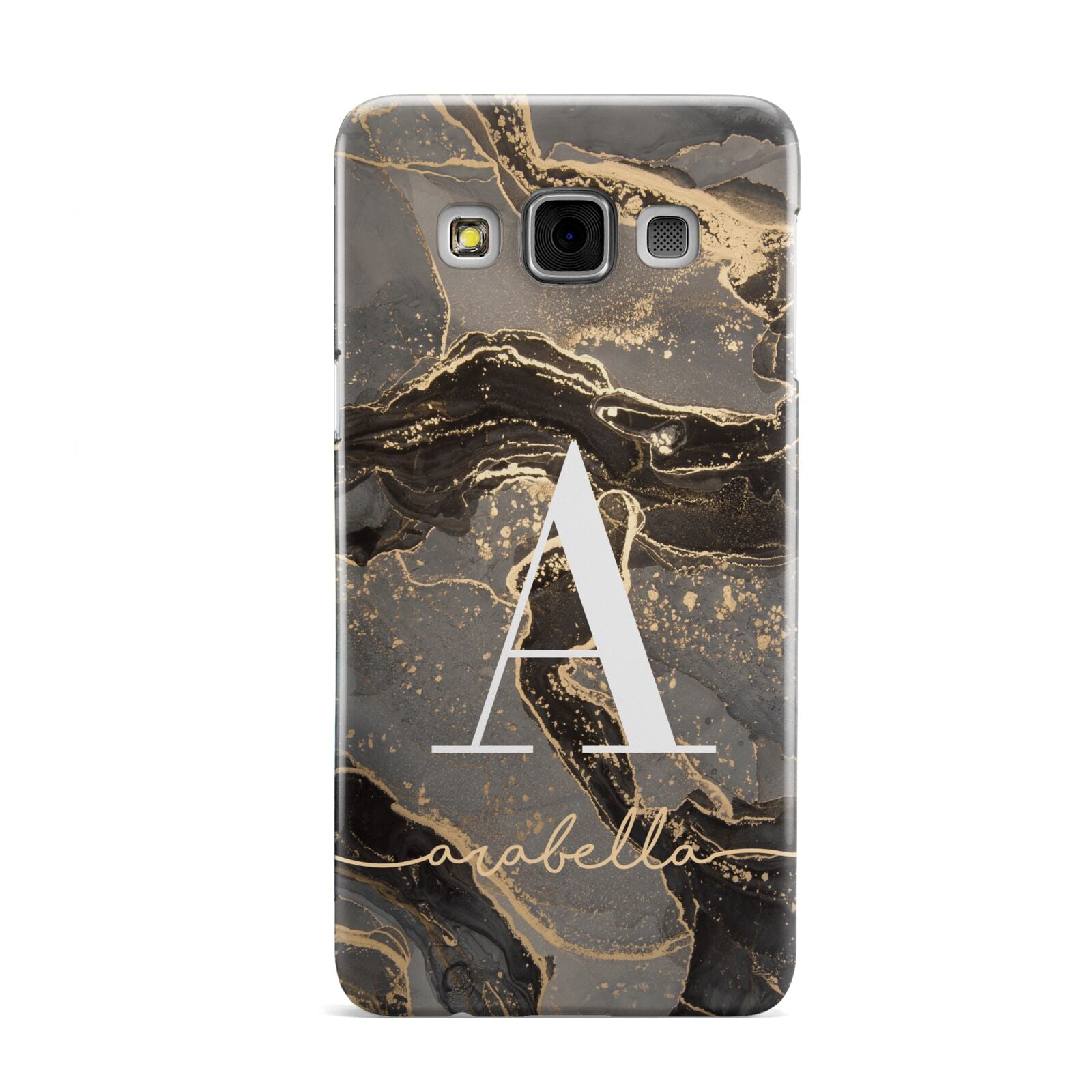 Black and Gold Marble Samsung Galaxy A3 Case