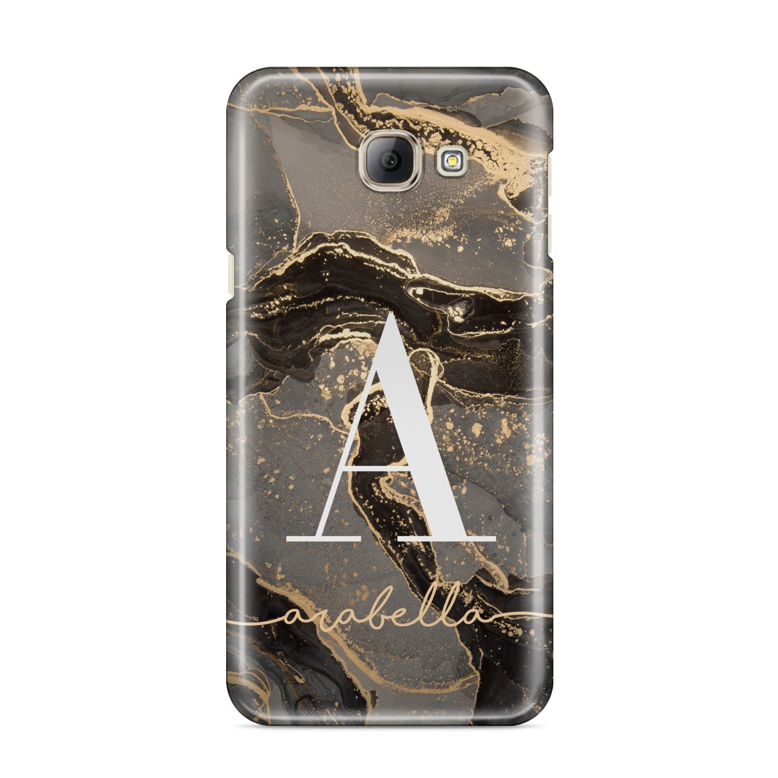 Black and Gold Marble Samsung Galaxy A8 2016 Case