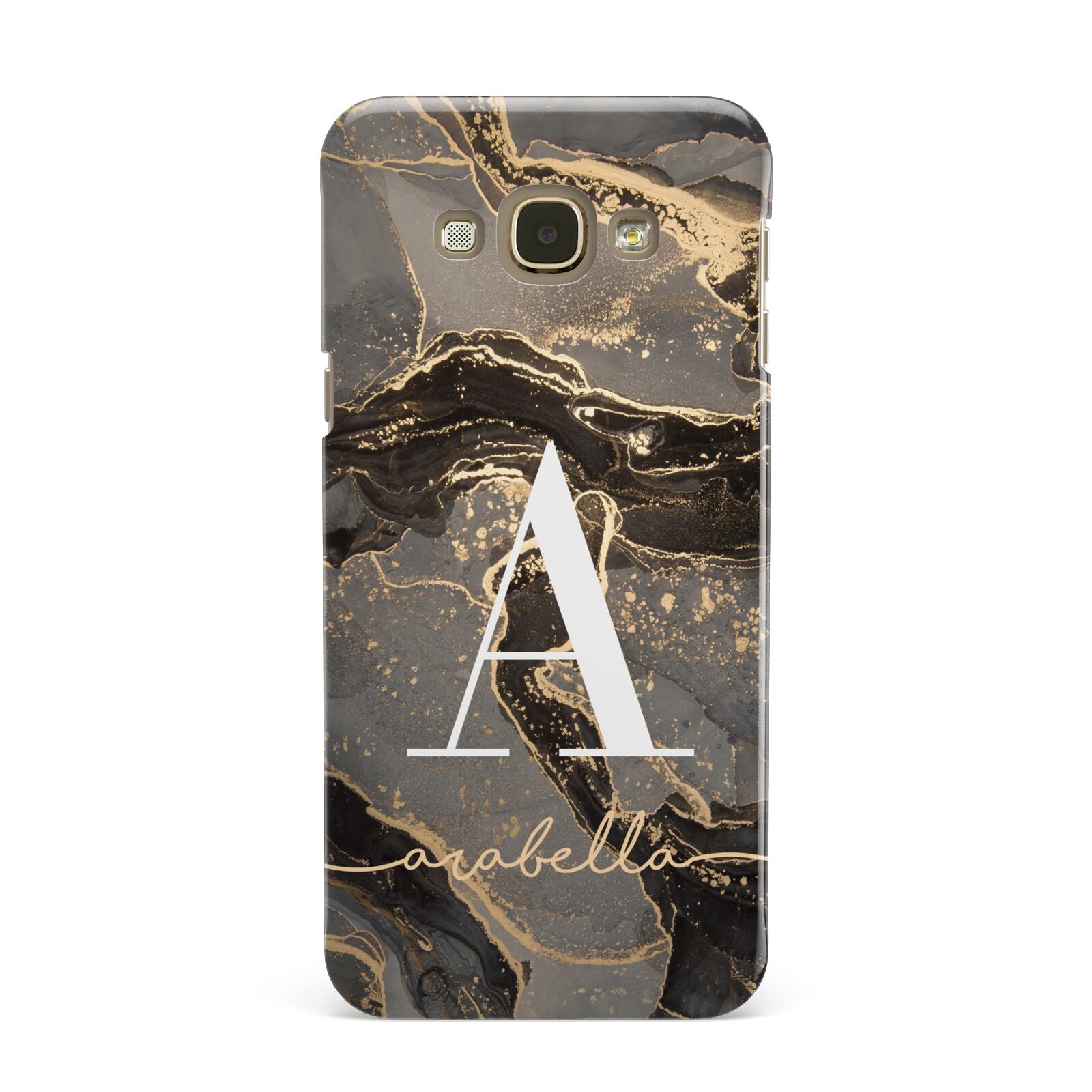 Black and Gold Marble Samsung Galaxy A8 Case