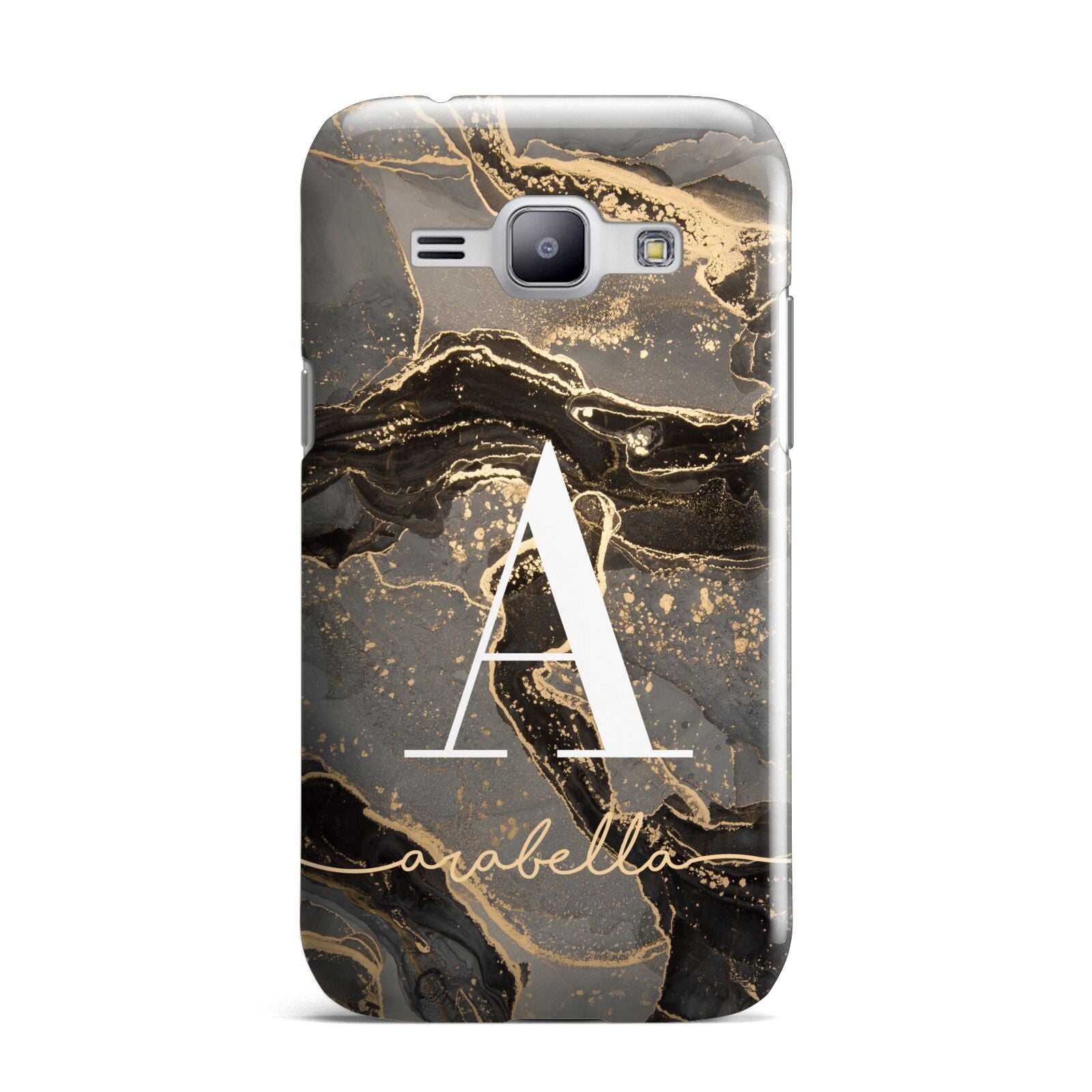 Black and Gold Marble Samsung Galaxy J1 2015 Case