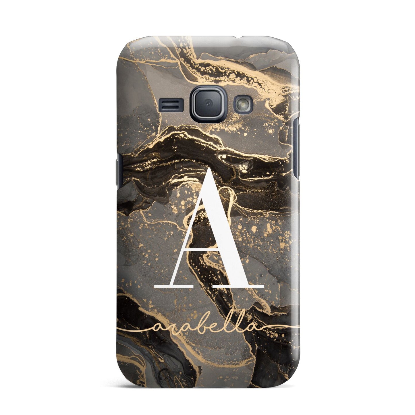 Black and Gold Marble Samsung Galaxy J1 2016 Case