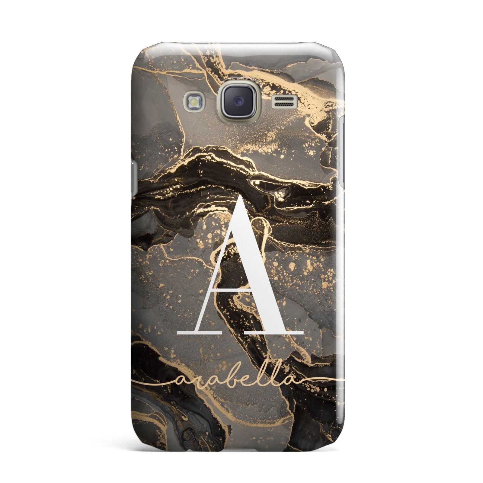 Black and Gold Marble Samsung Galaxy J7 Case