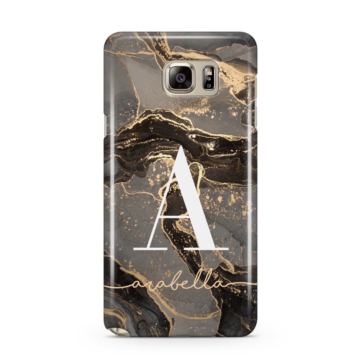 Black and Gold Marble Samsung Galaxy Note 5 Case