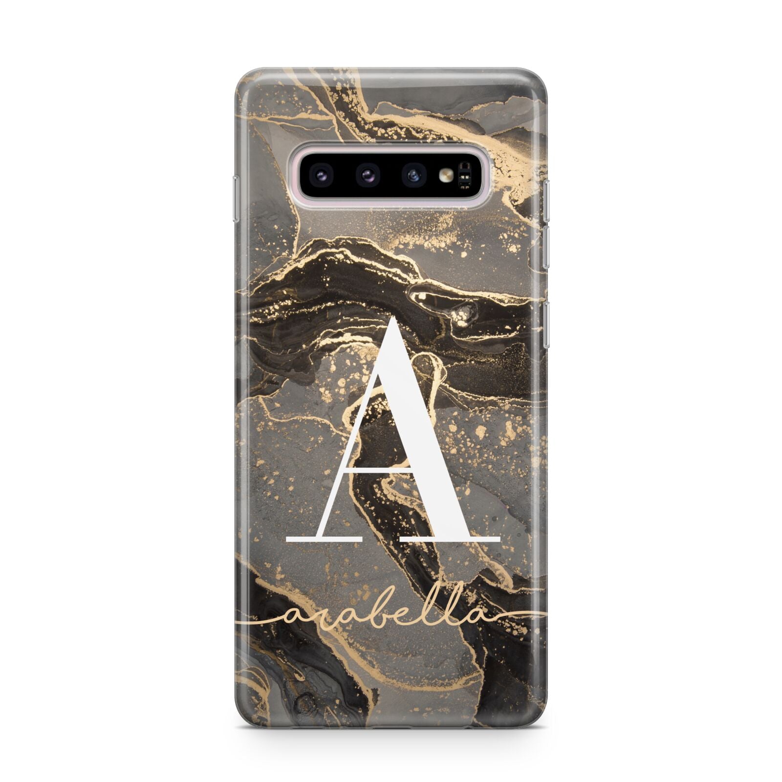 Black and Gold Marble Samsung Galaxy S10 Plus Case