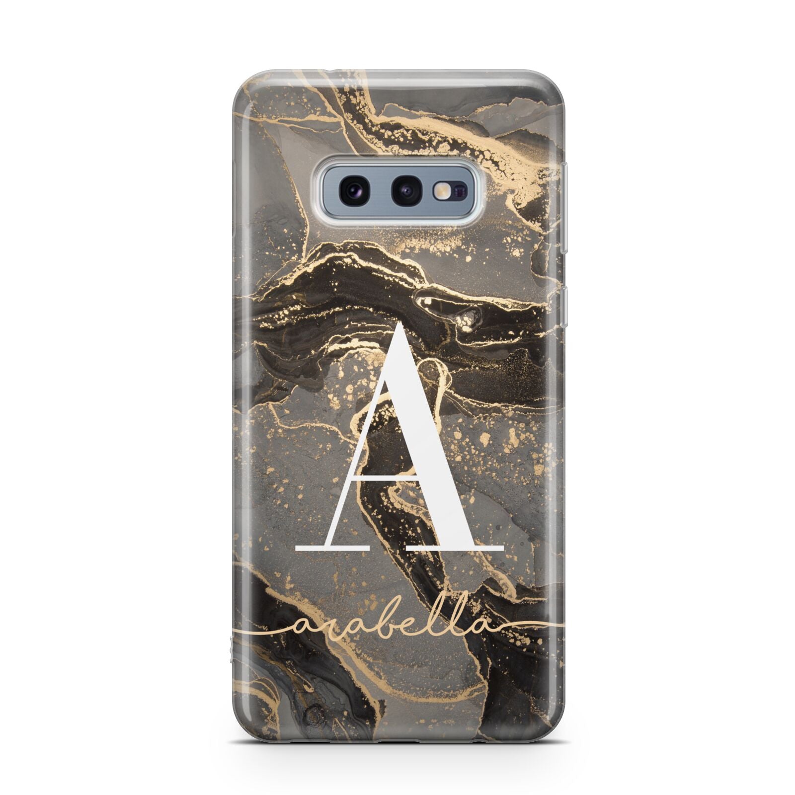 Black and Gold Marble Samsung Galaxy S10E Case